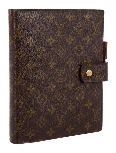 louis vuitton monogram large ring agenda cover|louis vuitton large agenda refill.